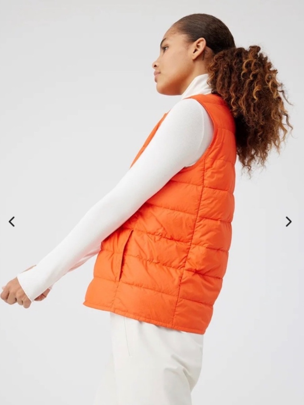 Outdoor Voices orange gilet vest